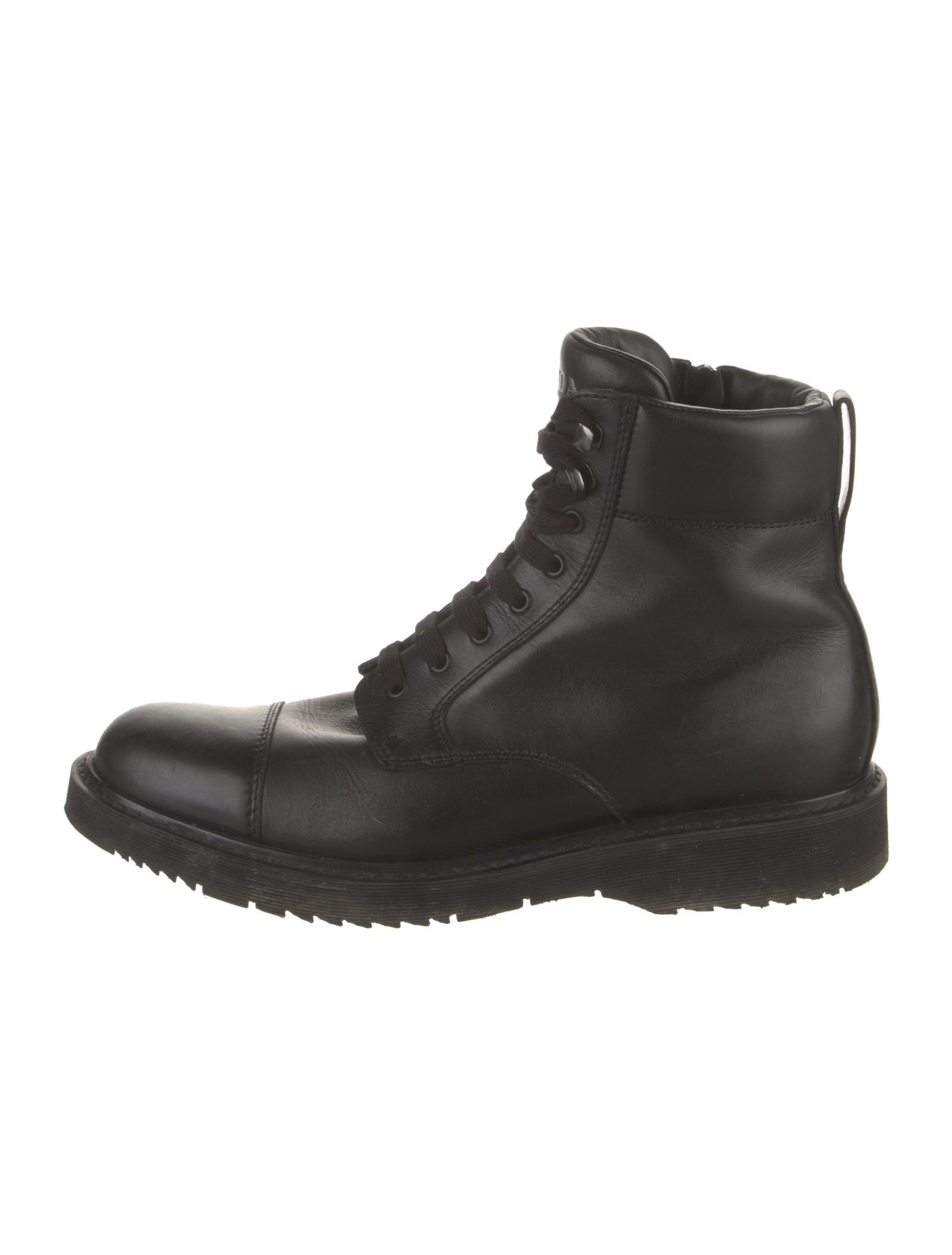Prada Leather Combat Boots