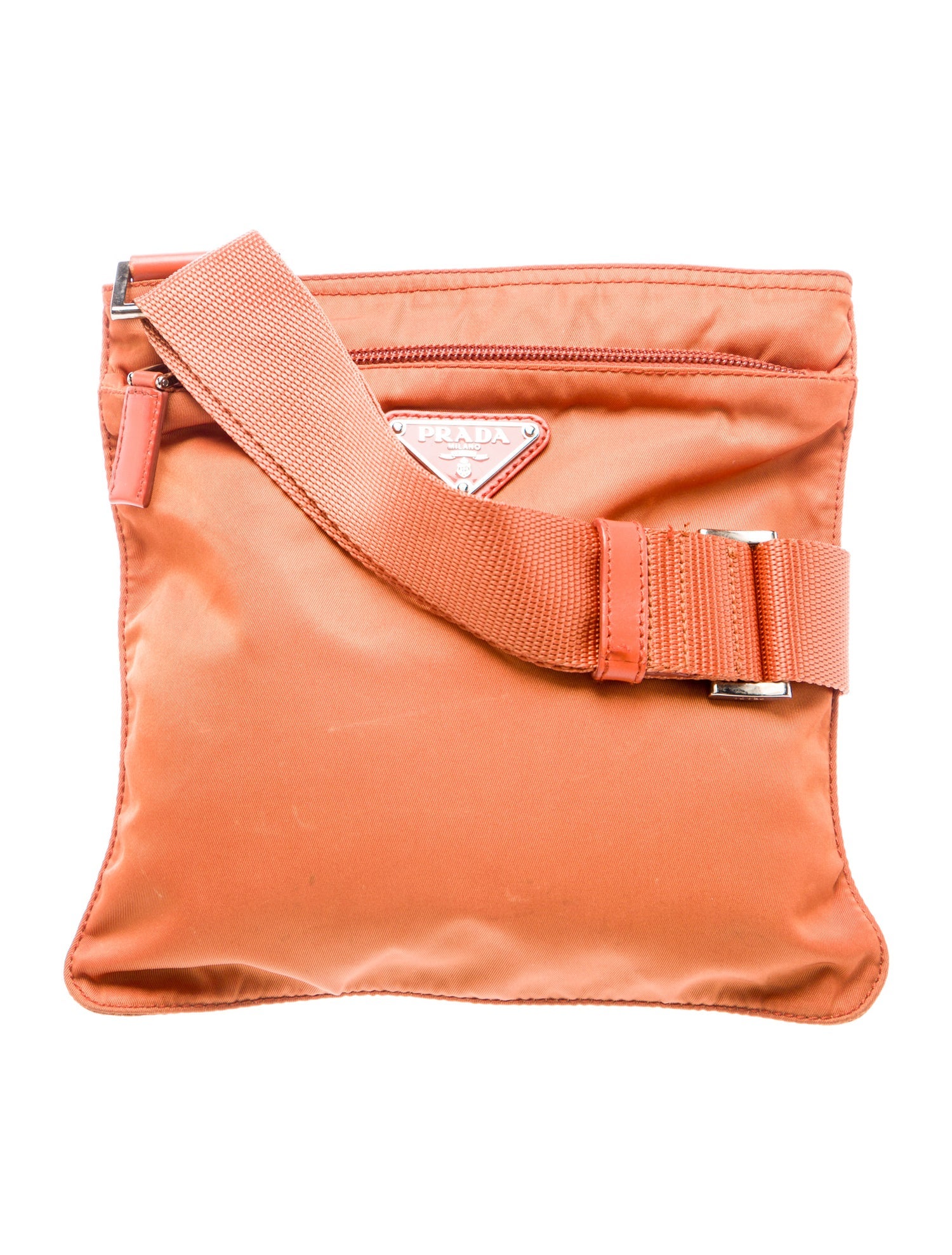 Prada Vela Nylon Flat Messenger