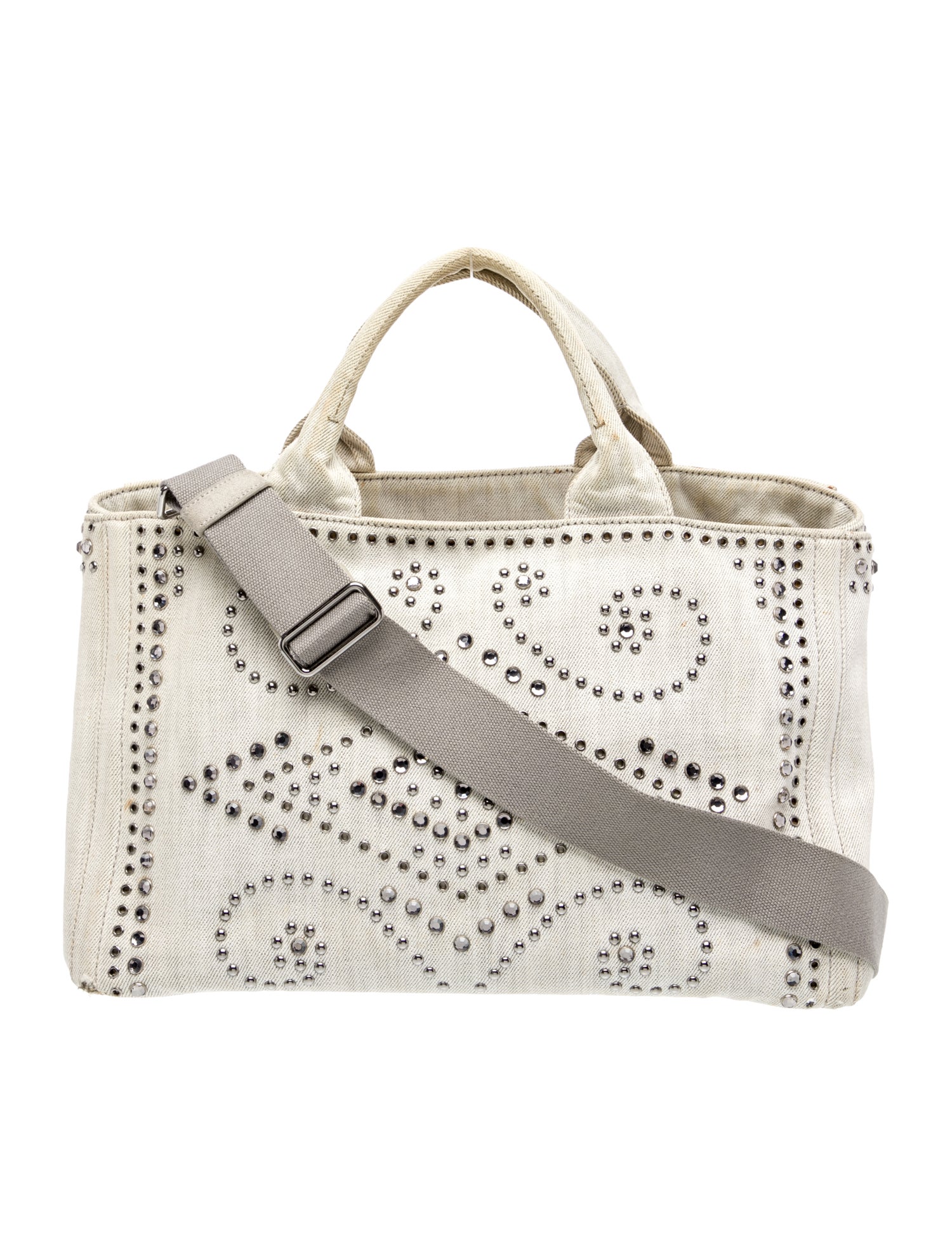 Prada Canvas Top Handle Bag