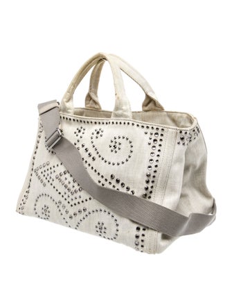 Prada Canvas Top Handle Bag