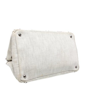 Prada Canvas Top Handle Bag