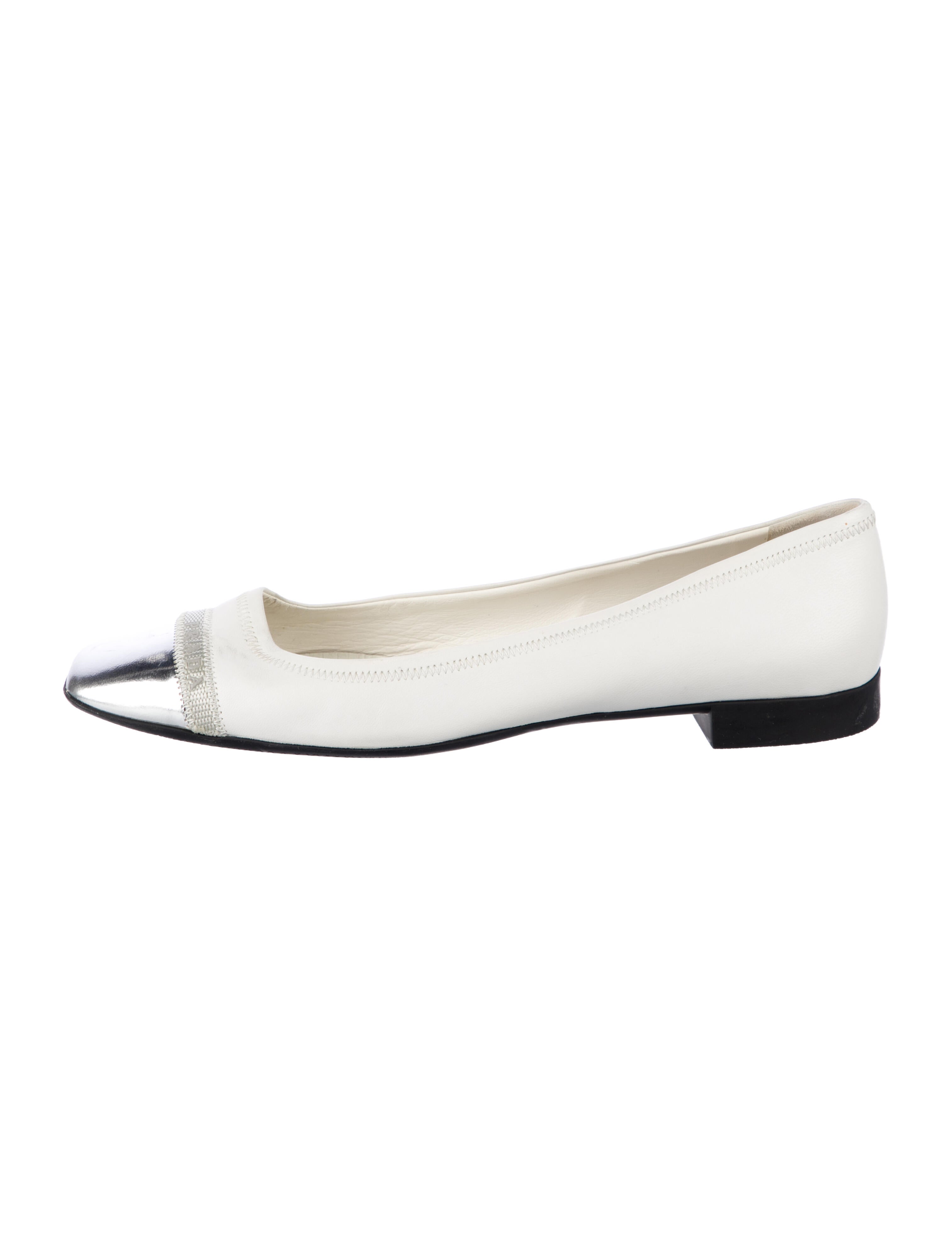 Prada Sport Leather Whipstitch Trim Flats