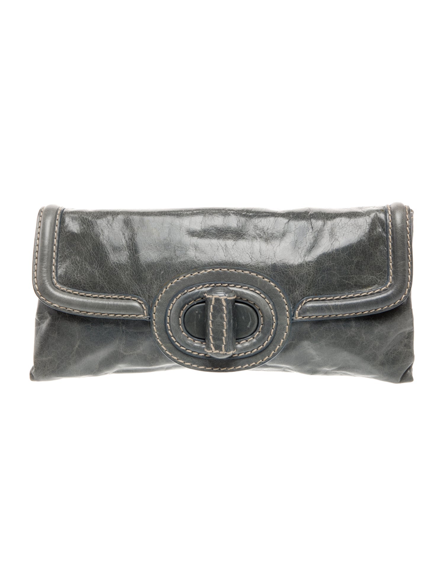 Prada Vitello Shine Leather Clutch