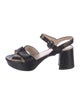 Prada Embossed Leather Sandals