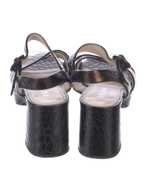 Prada Embossed Leather Sandals