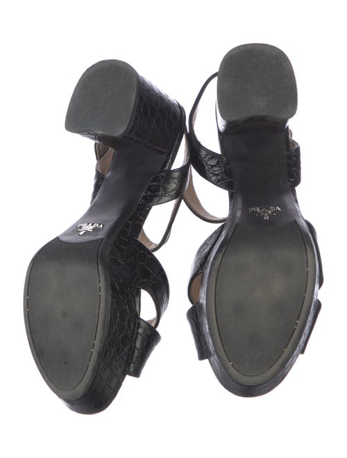 Prada Embossed Leather Sandals