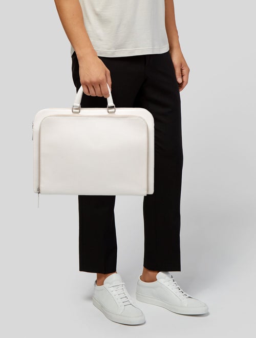 Prada Enameled Metal Triangle Briefcase