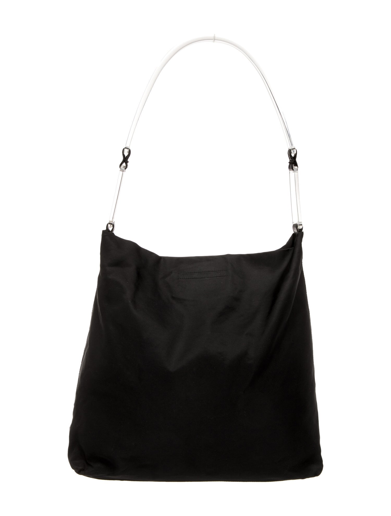 Prada Enameled Metal Triangle Shoulder Bag