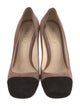 Prada Suede Colorblock Pattern Pumps