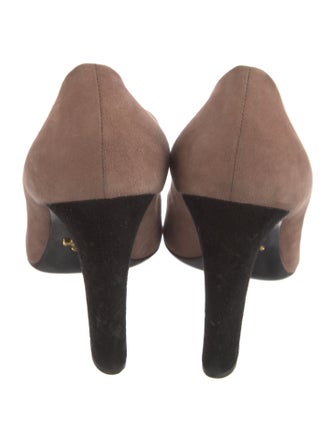 Prada Suede Colorblock Pattern Pumps