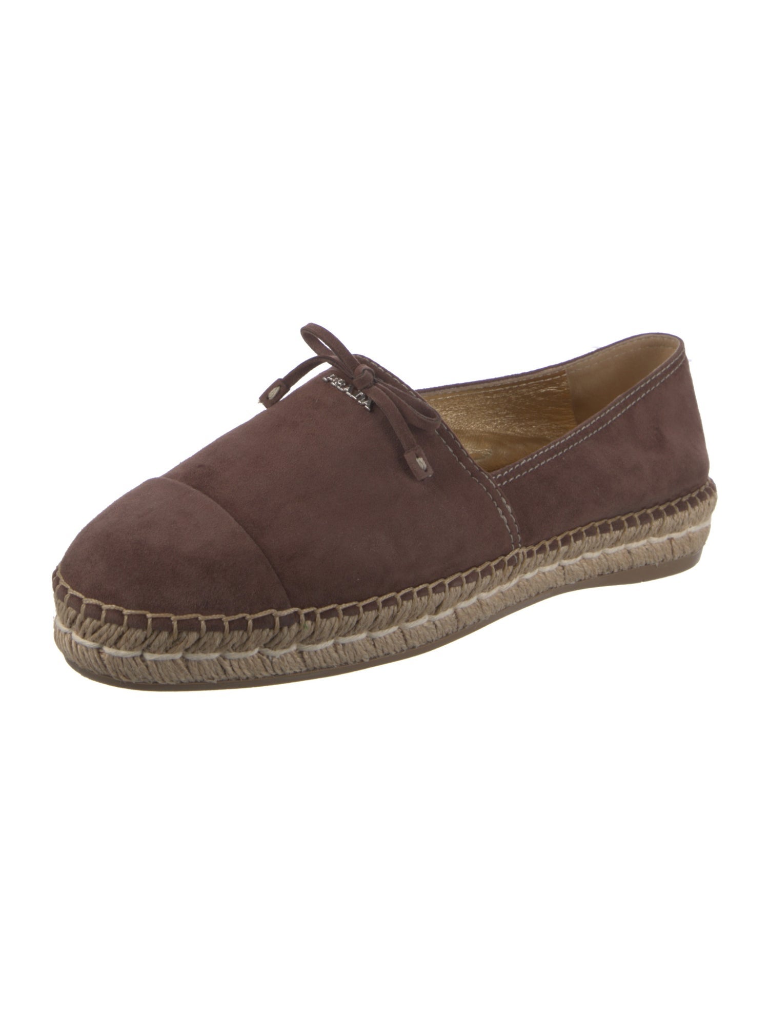 Prada Leather Bow Accents Espadrilles