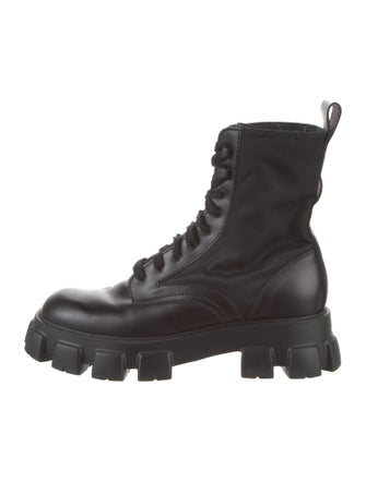 Prada Leather Combat Boots