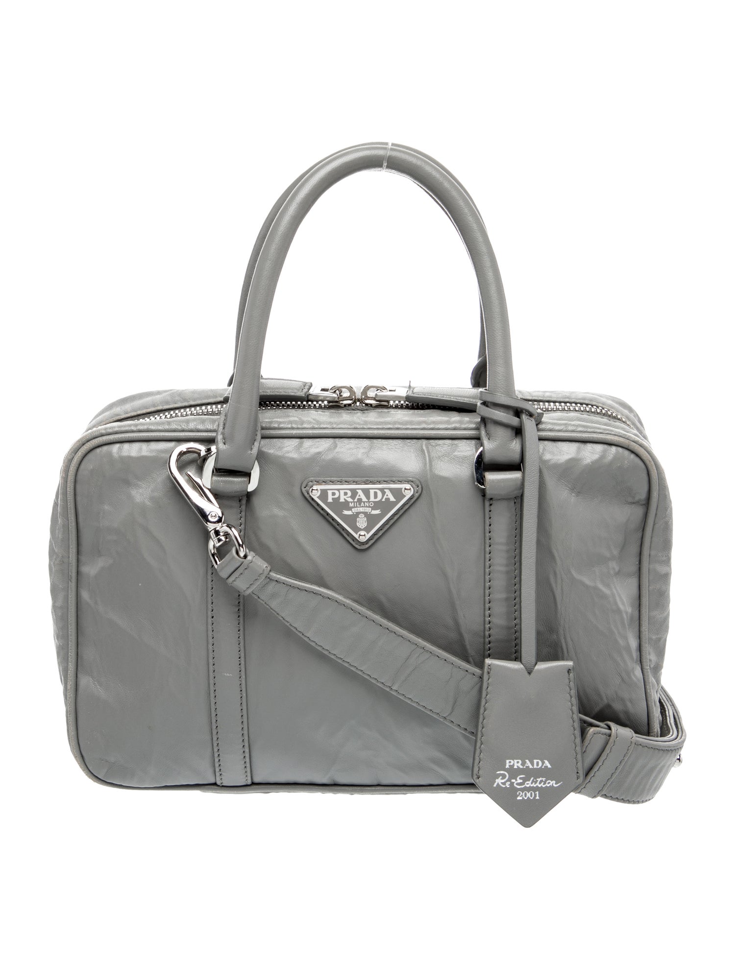 Prada Enameled Metal Triangle Re-Edition 2001