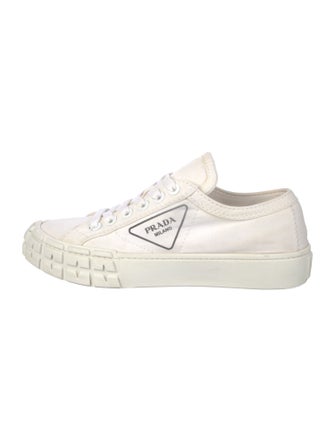 Prada Canvas Colorblock Pattern Sneakers
