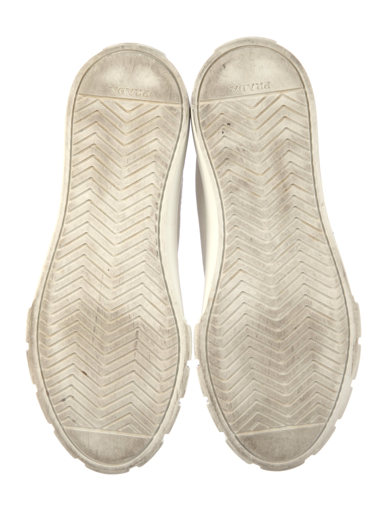 Prada Canvas Colorblock Pattern Sneakers