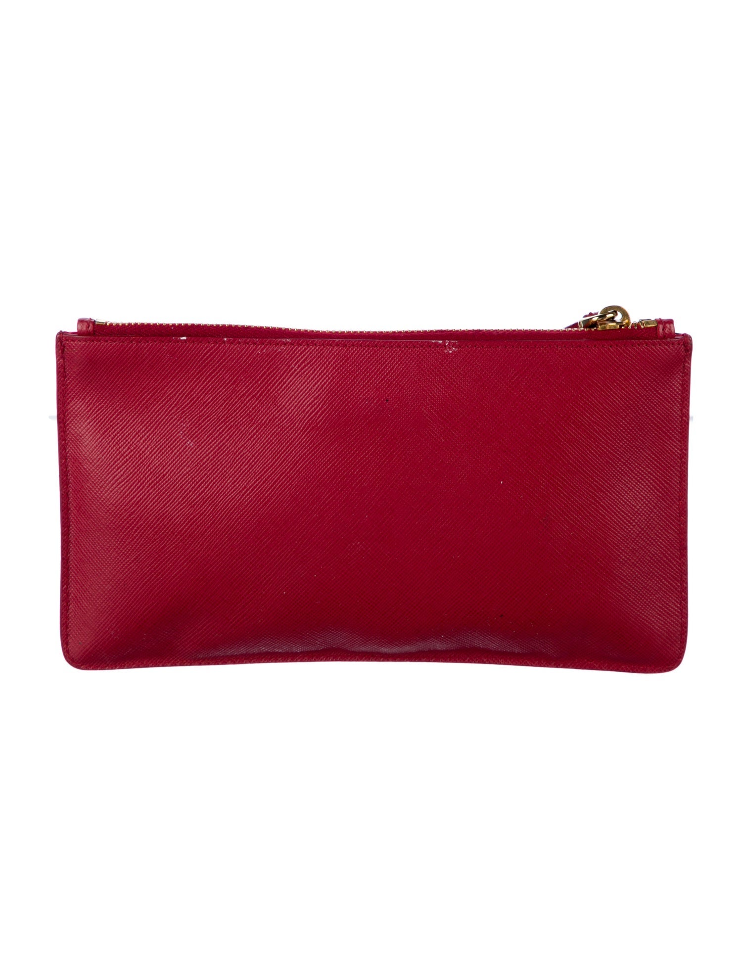 Prada Saffiano Leather Saffiano Zip Pouch