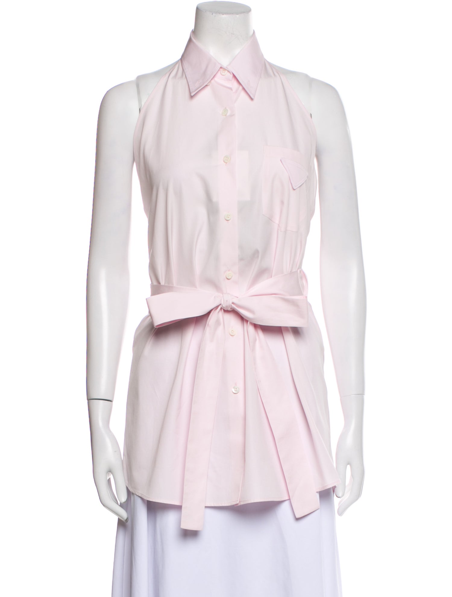 Prada 2025 Sleeveless Button-Up Top w/ Tags