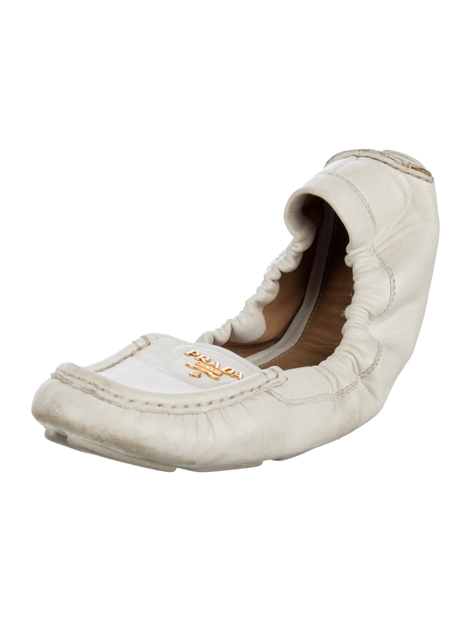 Prada Leather Ballet Flats