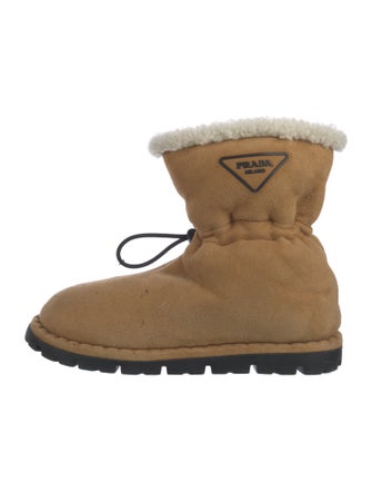 Prada Suede Lace-Up Boots