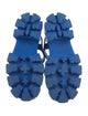 Prada Enameled Metal Triangle Rubber Gladiator Sandals