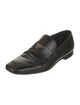 Prada Sport Enameled Metal Triangle Leather Loafers