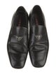 Prada Sport Enameled Metal Triangle Leather Loafers