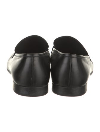 Prada Sport Enameled Metal Triangle Leather Loafers