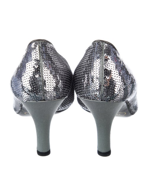 Prada Sequins Floral Print Pumps