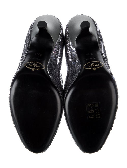 Prada Sequins Floral Print Pumps