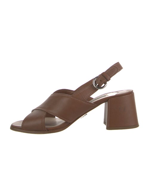 Prada Leather Slingback Sandals