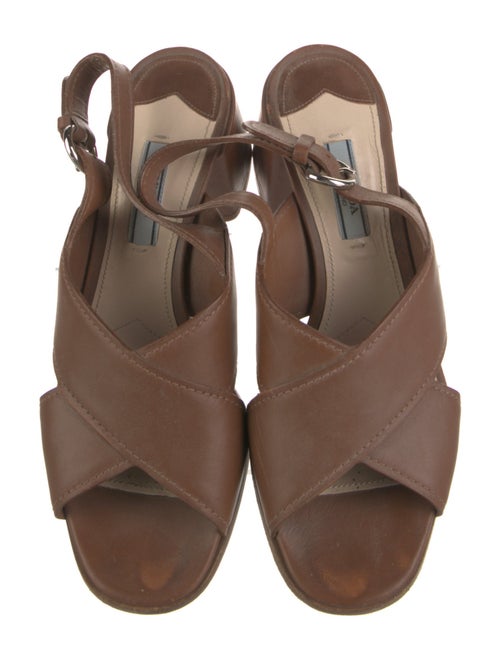 Prada Leather Slingback Sandals