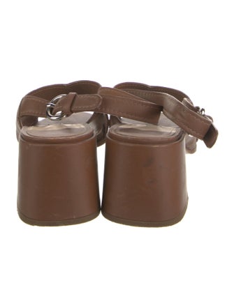 Prada Leather Slingback Sandals