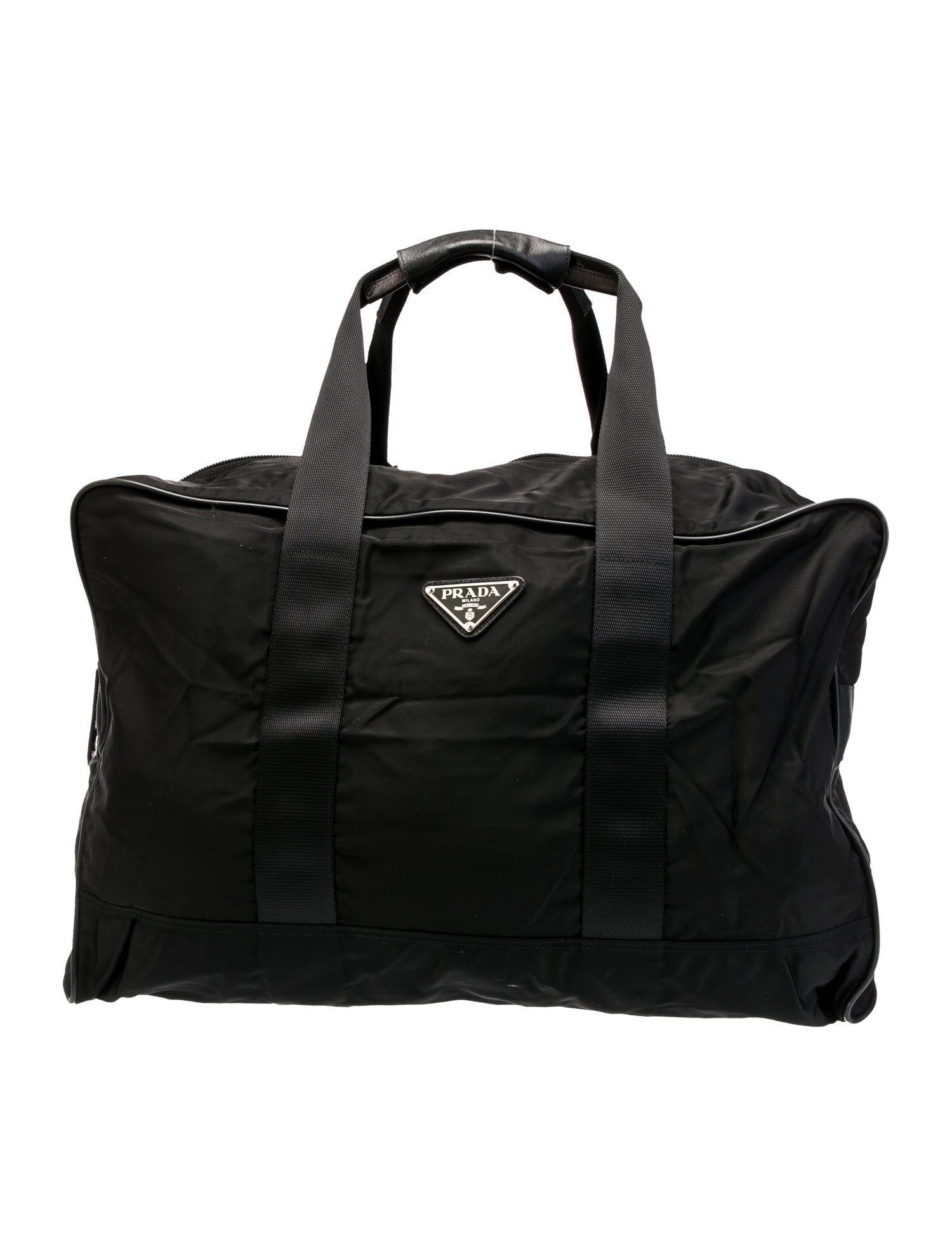 Prada Enameled Metal Triangle Briefcase Vintage