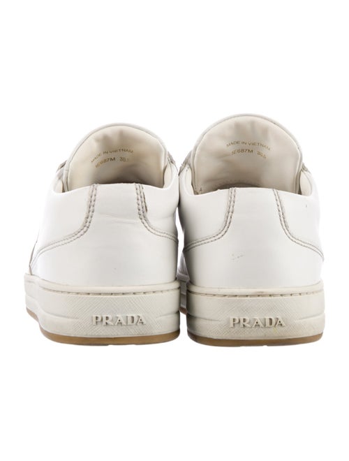 Prada Leather Graphic Print Sneakers