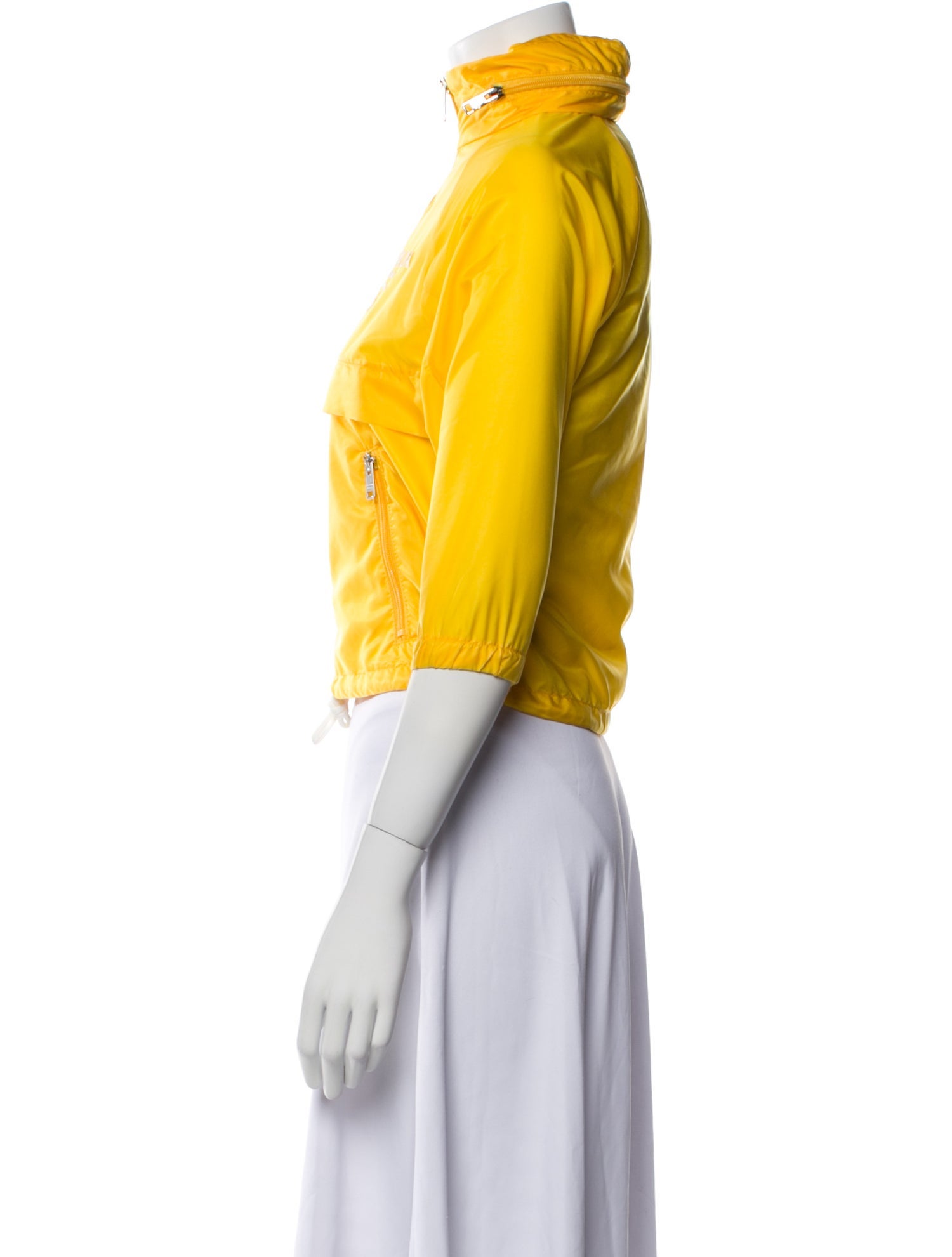 Prada 2022 Re-Nylon Logo Cropped Rain Jacket w/ Tags