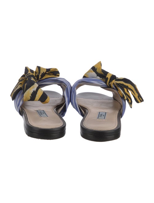 Prada Leather Striped Slides