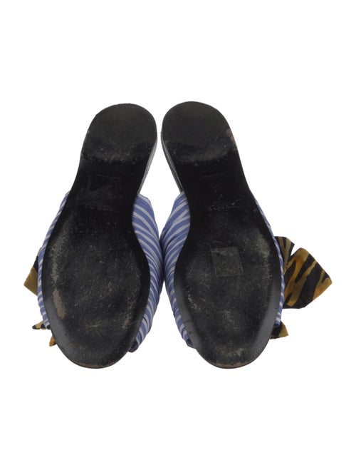 Prada Leather Striped Slides