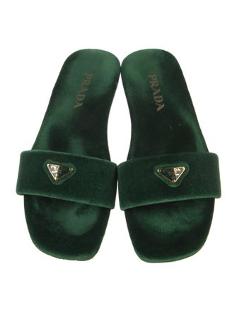 Prada Velvet Slides