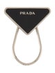 Prada Enamel Triangle Logo Key Holder