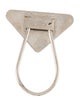 Prada Enamel Triangle Logo Key Holder