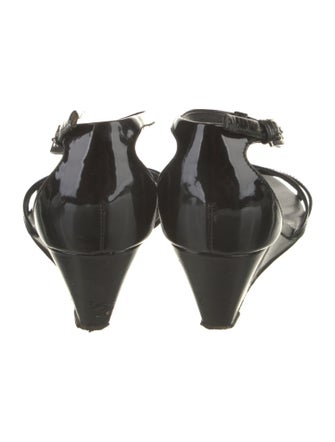 Prada Patent Leather T-Strap Sandals