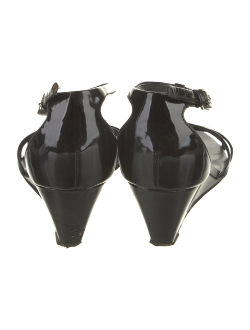 Prada Patent Leather T-Strap Sandals