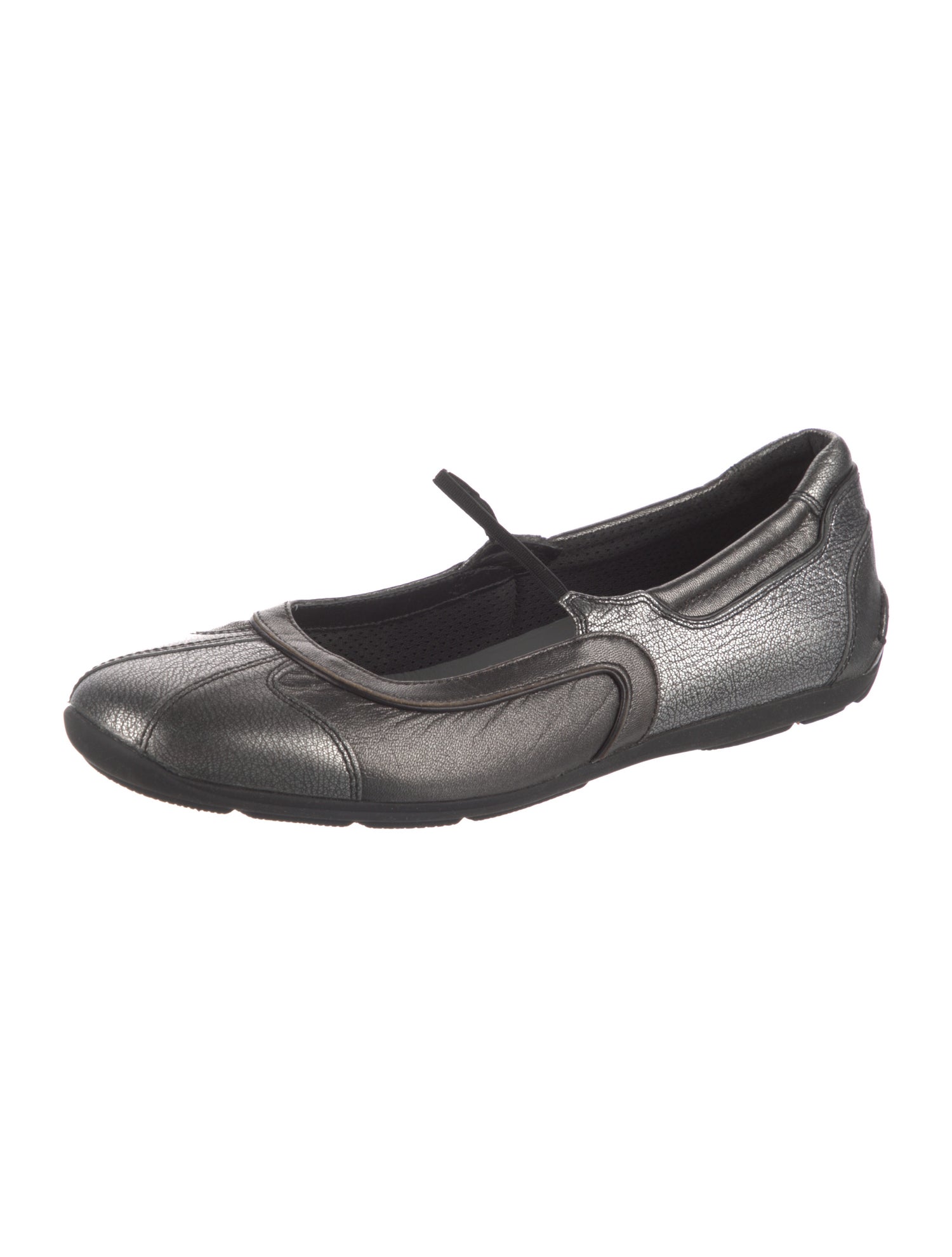 Prada Sport Leather Mary Jane Flats