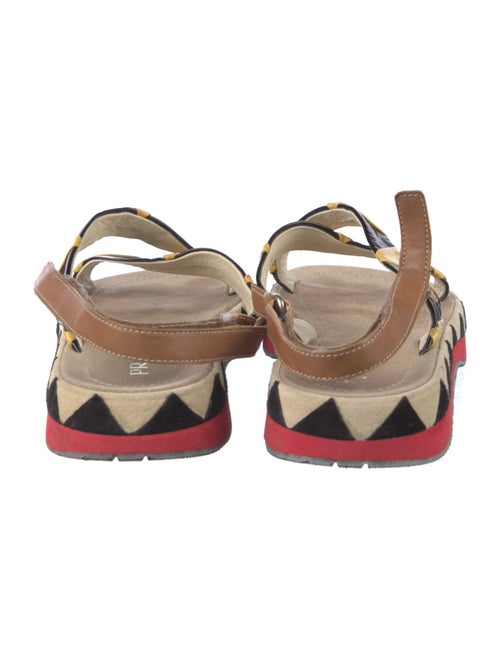 Prada Patent Leather Printed Sandals