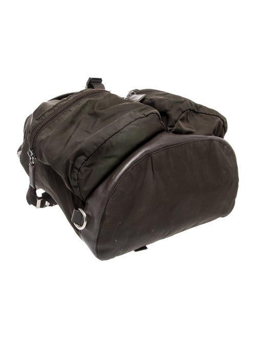 Prada Enameled Metal Triangle Backpack