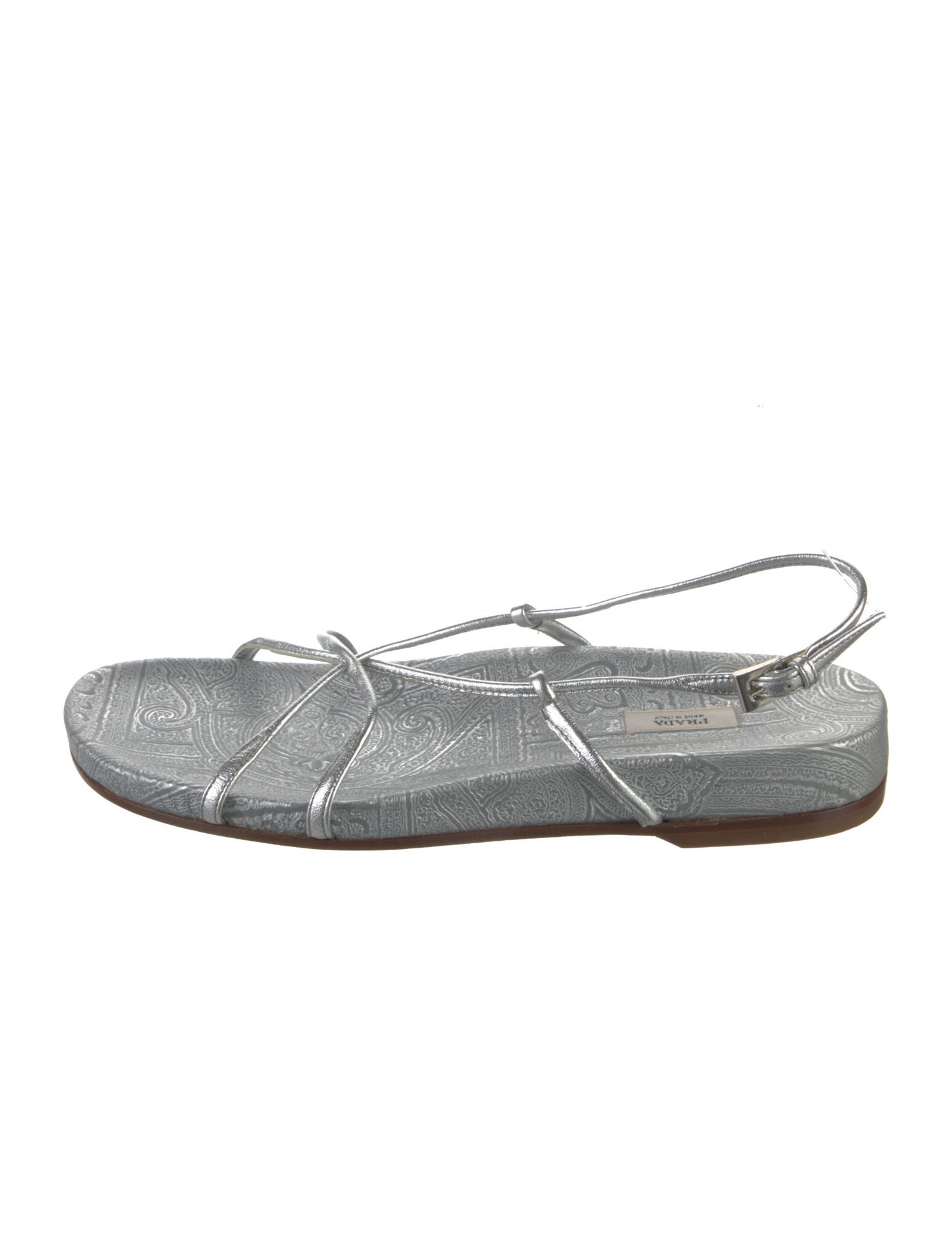 Prada Leather Slingback Sandals