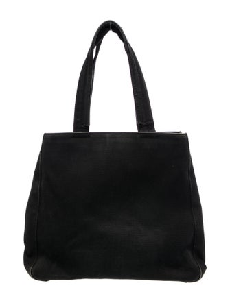 Prada Enameled Metal Triangle Tote