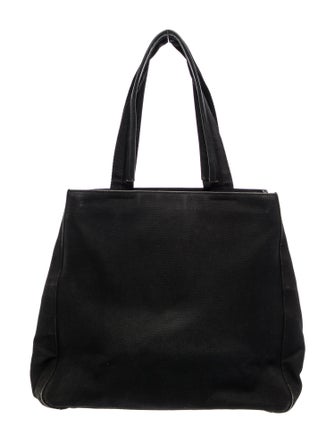 Prada Enameled Metal Triangle Tote