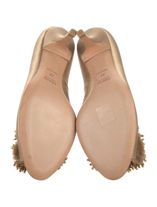 Prada Satin Raw-Edge Trim Pumps