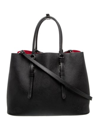 Prada Enameled Metal Triangle Double Bag Medium